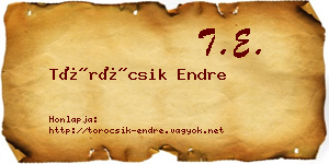 Töröcsik Endre névjegykártya